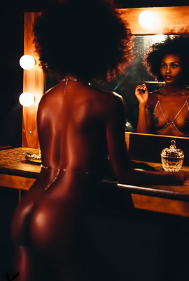 Ebony goddess Milan Dixon is naked perfection