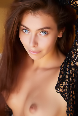 Foxy Alissa Wearing Nothing But A Beaded Top That Leaves Her Perfect Breasts And Sexy Booty Bare