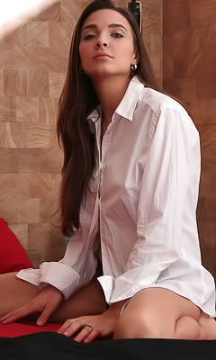 Santa Exposing Lovely Uptilted Breasts With Wonderfully Stiff